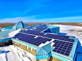 Kawacatoose First Nation school solar installation — 100 kW commercial rooftop